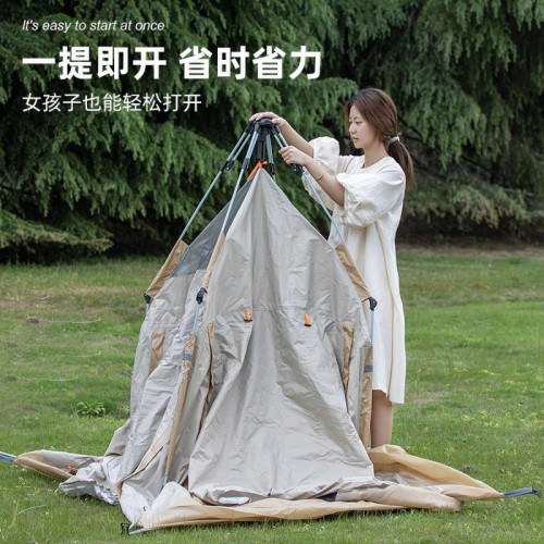 德國品質雲霧灰全自動速開遮陽帳篷 兩門兩窗戶外超大號沙灘野營