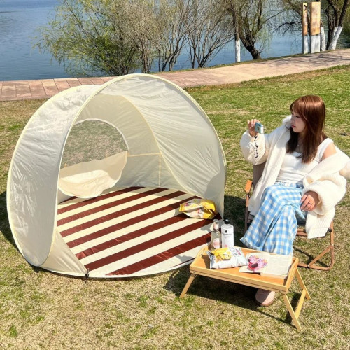 公園帳篷兒童遊戯屋沙灘遮陽防曬野餐帳篷天幕露營一秒速開免搭建