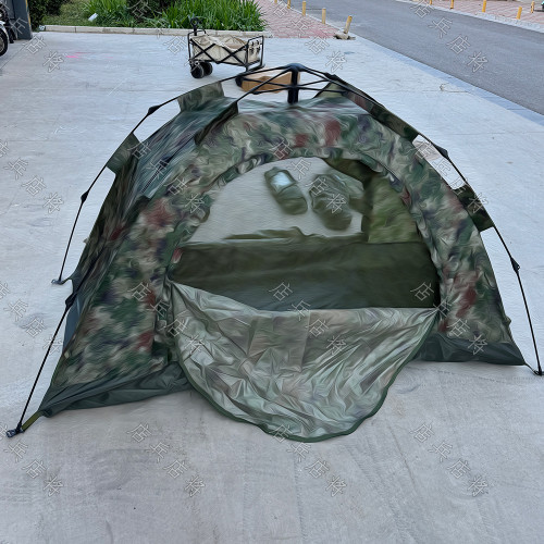 店兵戶外迷彩速開帳篷可攜式露營裝備野營過夜防雨加厚雙層帳024
