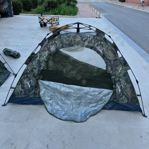 店兵戶外迷彩速開帳篷可攜式露營裝備野營過夜防雨加厚雙層帳024