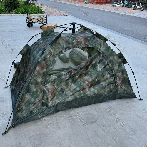 店兵戶外迷彩速開帳篷可攜式露營裝備野營過夜防雨加厚雙層帳024