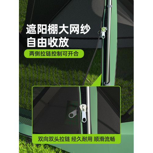 天幕帳篷戶外速開自動露營汽車車邊車尾遮陽野炊五角防曬可攜式