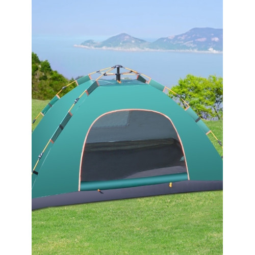戶外露餐雙人全自動帳篷免搭彈壓速開戶外露營防曬公園3-4人野營