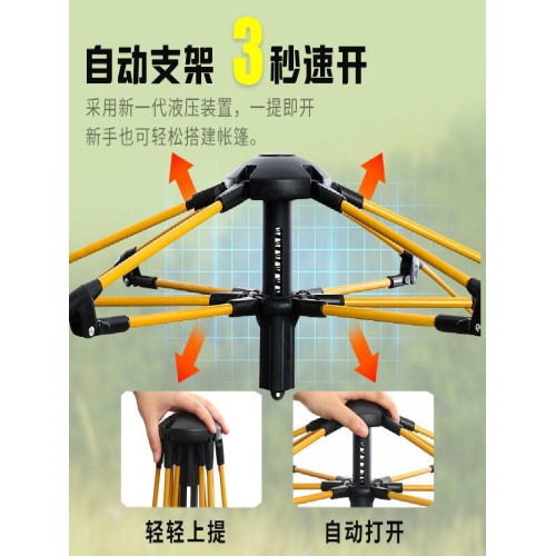 戶外折疊可攜式全自動速開加厚防雨防曬公園野營野餐露營新型帳篷