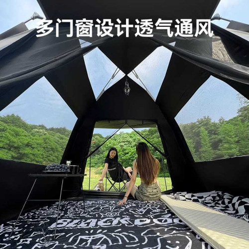 BLACKDOG黑狗露營閒居帳篷戶外野營過夜防雨防曬折疊速開露營裝備