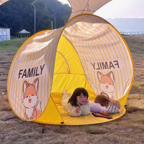 公園帳篷兒童遊戯屋沙灘遮陽防曬野餐帳篷天幕露營一秒速開免搭建