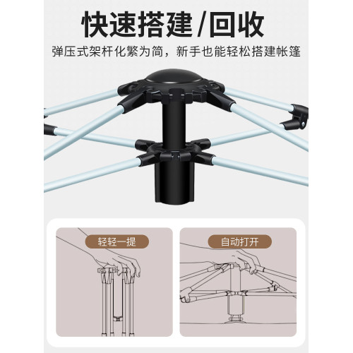 凱路德戶外天幕帳篷二合一自動速開露營可攜式折疊野營黑膠防曬