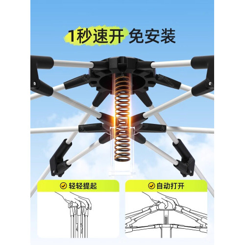 駱駝戶外UPF50防曬帳篷自動速開可攜式多人加厚防水野營露營帳篷