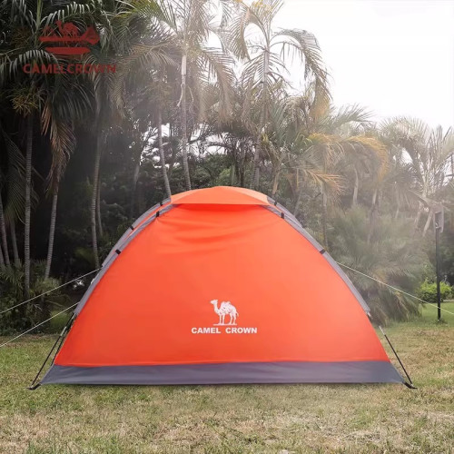駱駝戶外帳篷可攜式可折疊手搭速開銀膠防曬防雨公園野餐露營裝備