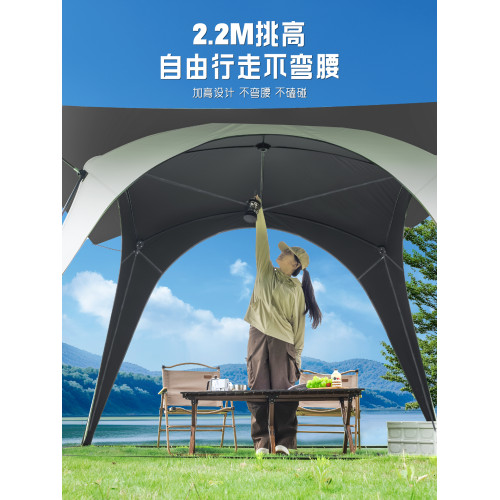 疆嶼穹頂大天幕帳篷速開天幕戶外免搭建露營黑膠涼亭帳篷防曬遮陽