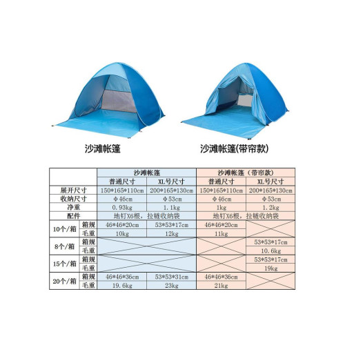戶外春遊速開帳篷露營遮陽蓬防曬防水可攜式折疊大空間野炊裝備新