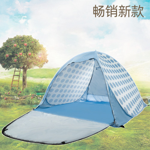 小熊全自動速開沙灘帳篷3-4人郊遊露營家庭防曬2人旅遊休閒遊