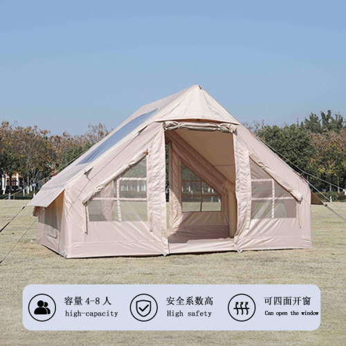 充氣露營速開帳篷4-6人戶外遮陽防曬防雨折曡可攜式旅行立體通風