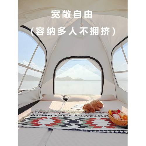 陽光部落露營帳篷戶外野營過夜可攜式折曡全自動速開防雨加厚裝備