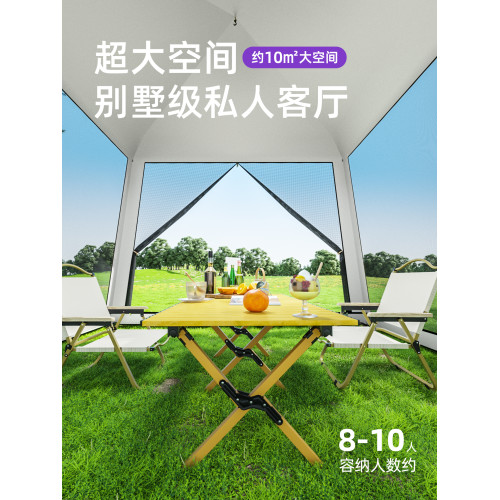 戶外防蚊防曬網紗帳篷全自動速開露營天幕可攜式可折疊涼棚遮陽棚