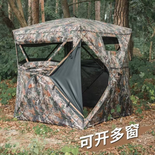 免搭建速開防水觀鳥帳篷戶外露營拍攝單向270°可視狩獵蚊帳