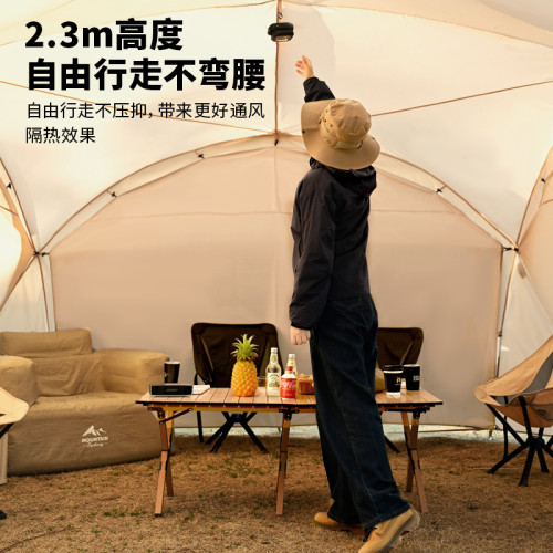 速開自動矇古包戶外穹頂天幕帳篷超厚黑膠防曬擋風防風防雨遮陽棚