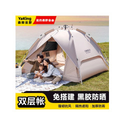 公園一鍵速開帳篷全自動野營家庭野營便捷防水防曬露營過夜防蚊