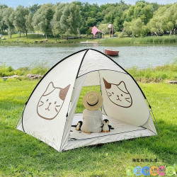 戶外露營帳篷折疊可攜式兒童春遊遮陽棚沙灘防曬簡易免搭建速開