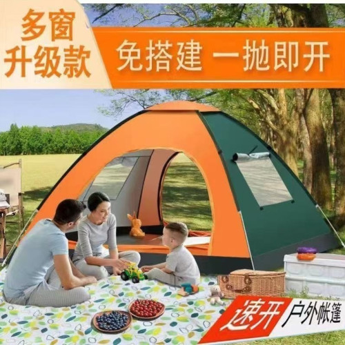 帳篷加厚曬超野營輕便-人戶外速開野外單人賬蓬露營防雨全自動423