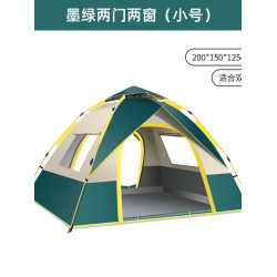 戶外可攜式露營帳篷3-4人野營自動折疊速開防雨防潮雙人四季帳