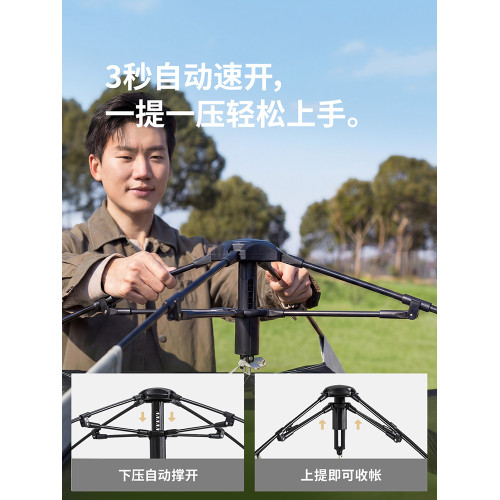 Naturehike挪客Ango一室一廳公園帳篷拓展天幕速開露營戶外帳篷