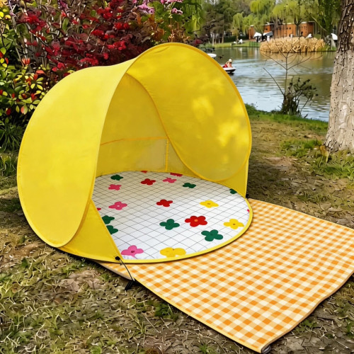 帳篷戶外可攜式折曡露營野餐新型防曬帳篷一鍵開合速開2026新款