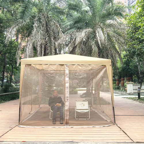 防蚊蟲帳篷戶外免搭建速開可攜式帳篷涼亭透氣網紗戶外花園庭院蚊帳