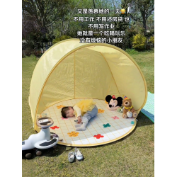 戶外沙灘兒童海邊野餐帳篷自動折疊可攜式速開防曬遮陽帳篷免搭速開