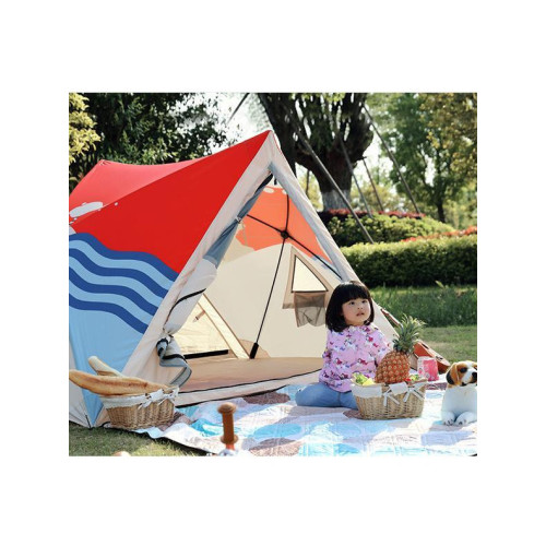 家庭露營我飛折曡公園野餐速開防雨兒童全自動防曬戶外可攜式帳篷