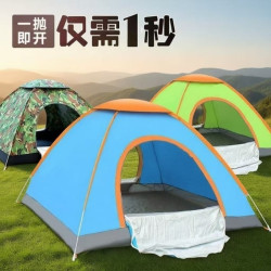帳篷雙人自動情侶-帳露營戶外野外帳篷人3沙灘4登山帳篷速開帳篷