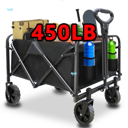 Heavy Duty Folding Utility Cart Foldable WheeLED Cart Heavy