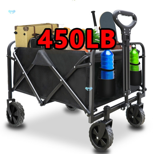 Heavy Duty Folding Utility Cart Foldable WheeLED Cart Heavy