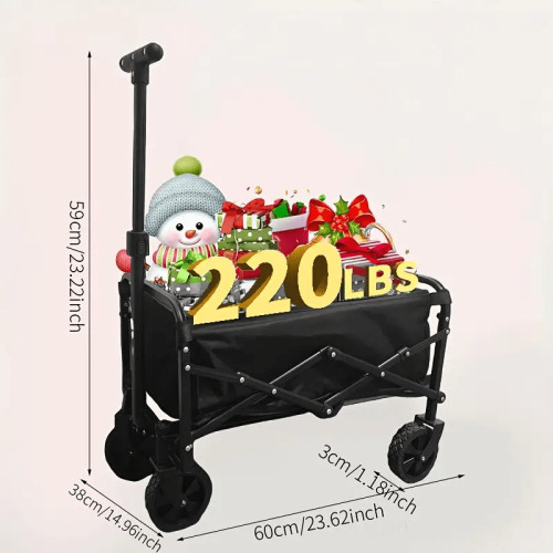 Heavy Duty Folding Utility Cart Foldable WheeLED Cart Heavy