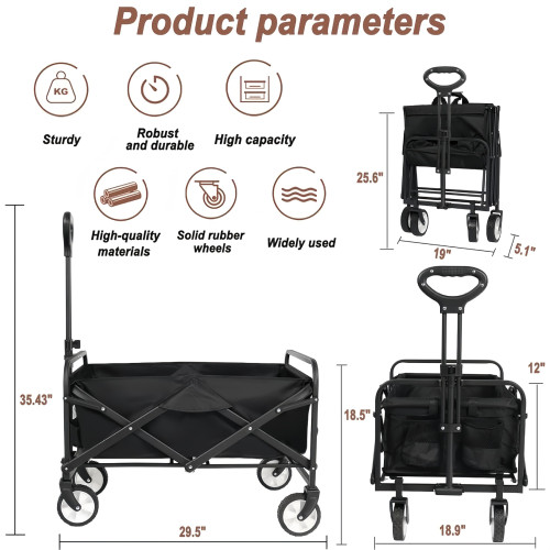 E 55035 Heavy-duty Camping Cart 強承重露營車歐美新款