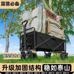 露營車戶外可折疊推車超大營地車野餐車擺攤小推車拖車野營手拉桿