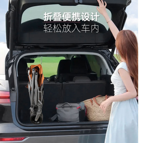 靜音拖鬥後開露營車折疊手推車小拉車兒童可躺營地車