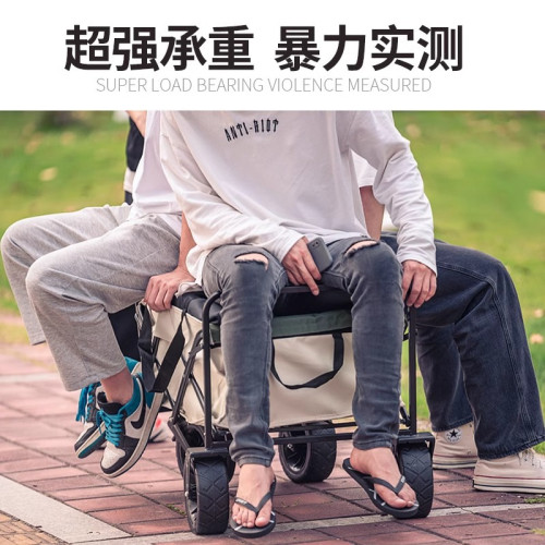 可攜式露營車推車戶外營地可折疊手推野餐野營旅遊郊遊手拉車小拖車