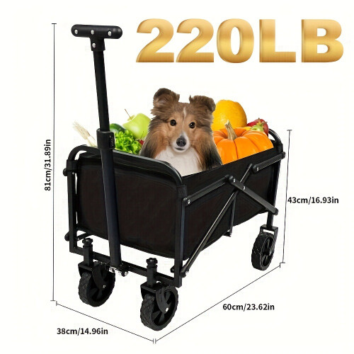 Heavy Duty Foldable Utility Wagon 450 lbs Capacity