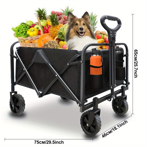 Heavy Duty Foldable Utility Wagon 450 lbs Capacity