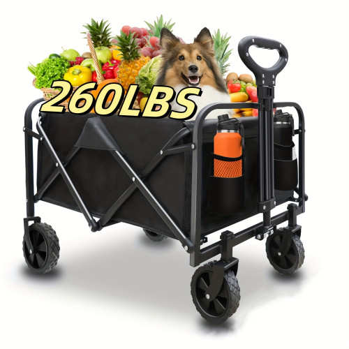 Heavy Duty Foldable Utility Wagon 450 lbs Capacity
