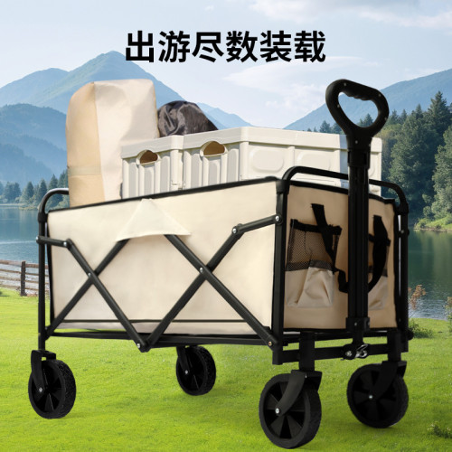戶外露營車兒童可躺擺攤小推車可攜式可後開折疊拖車休閒營地車