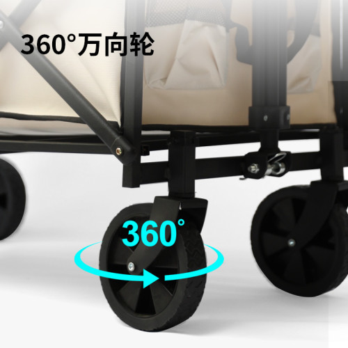 戶外露營車兒童可躺擺攤小推車可攜式可後開折疊拖車休閒營地車