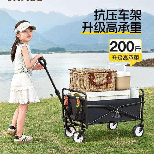 露營手推車小拉車營地車可折疊兒童可躺拖家用戶外野餐野營
