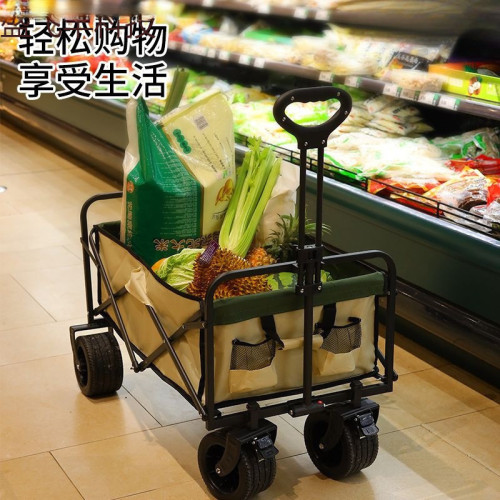 露營車擺攤地攤小推車拉貨專用取快遞可折疊手推車營地戶外野餐車