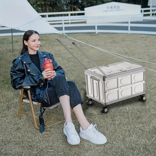 1PC Deluxe Folding Portable Trolley with 4 Universal,