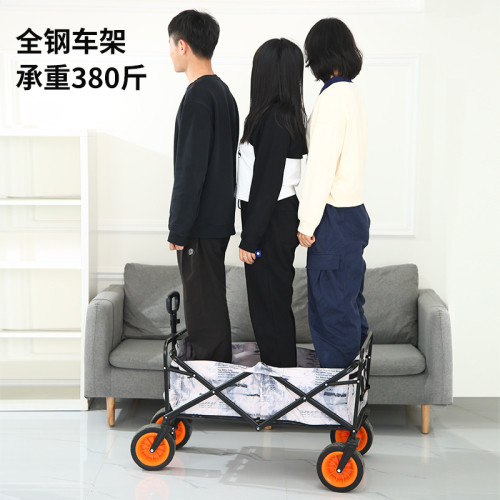 露營車推車營地車戶外露營折疊推車野營拖車可攜式輕便買菜小拉車