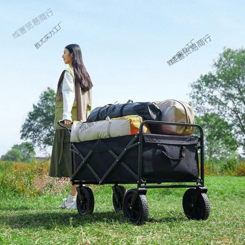升降露營推車營地拖車戶外可折疊野營手拉車野餐車擺攤小推車