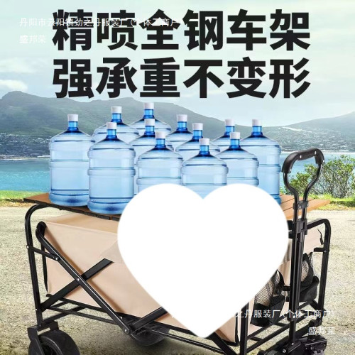2023新款露營推車可折疊戶外手推野餐車營地拖車拉桿小拉車野蘭之