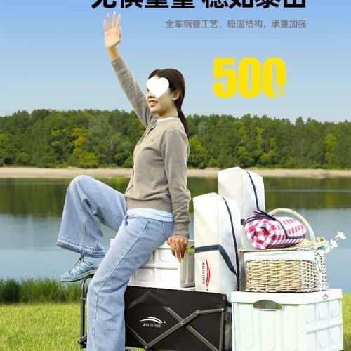 露營車拖鬥推車戶外旅行營地車後開門手推車野餐拉快遞折疊小拖車